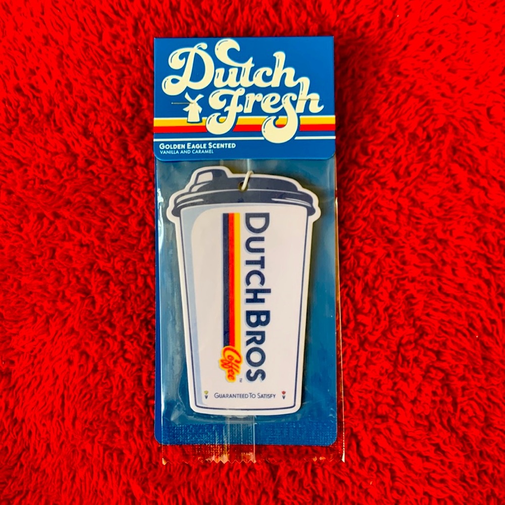 Dutch Bros/NEW in package, air freshener/Golden Eagle scented(vanilla & caramel)